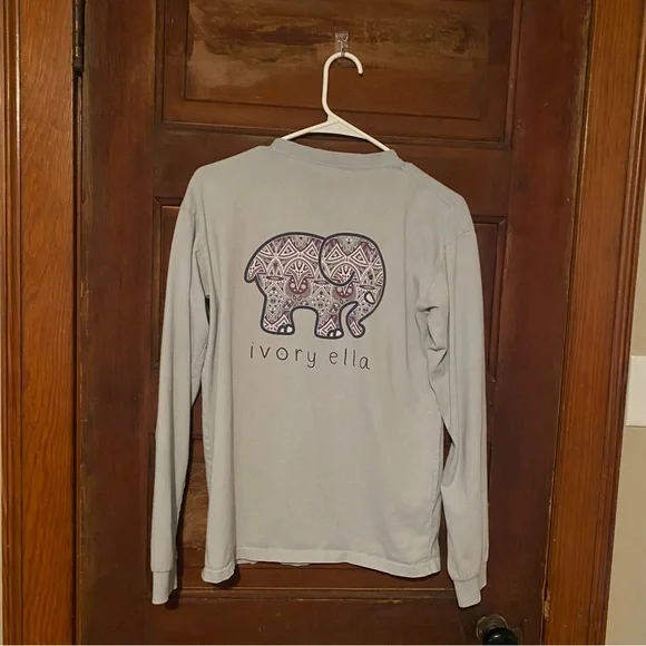 Ivory Ella Soft Blue Long Sleeve Tee - Picture 2 of 5